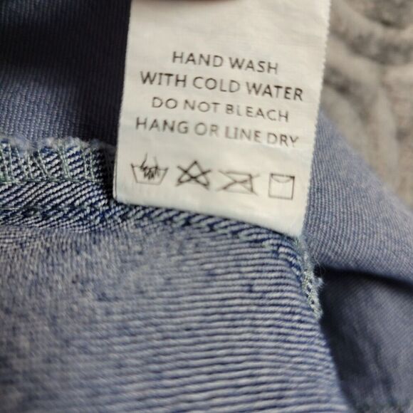 Machine Jeans Skirt Womens Medium Blue Denim Belted Snap Front Long Length - Picture 4 of 8